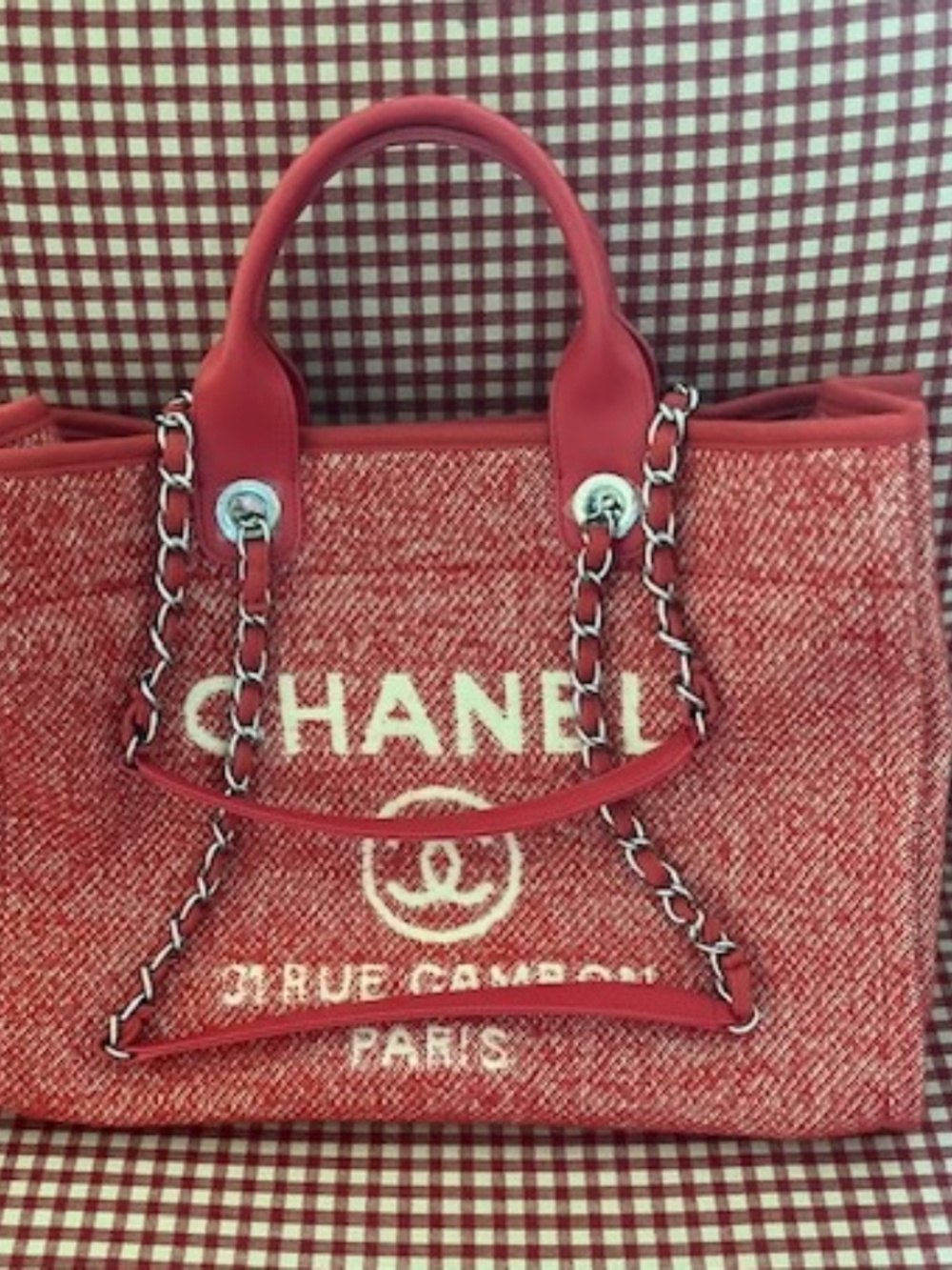 Deauville Tote - Red - New - Picture 2 of 3